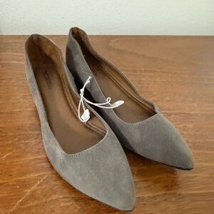 Gray Suede Women's Flats
